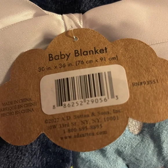 Dinosaur Blue Blanket - Picture 3 of 4